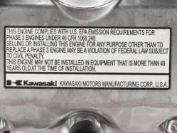 Kawasaki FD791D-S01S 791cc 1-1/8" x 3-15/16" 26hp Direct Fuel Injected Liquid Cooled Engine w/ Canister Filter - KAW FD791D-SS01S