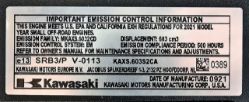 Kawasaki FS541V-S01S 541cc 1" x 3-5/32" 15hp Recoil Start Standard Engine without Muffler - KAW FS541V-JS01S