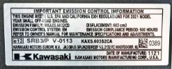 Kawasaki FS600V-S00S 600cc 1" x 3-5/32" 18.5hp Electric Start Standard Engine without Muffler - KAW FS600V-HS00S