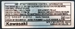 Kawasaki FS651V-S07S 651cc 1" x 3-5/32" 22hp Engine without Muffler - KAW FS651V-JS07S