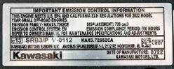 Kawasaki FS691V-S00S 691cc 1-1/8" x 4-9/32" 23hp Engine without Muffler - KAW FS691V-LS00S
