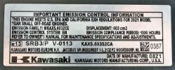 Kawasaki FX600V-S05S 600cc 1-1/8" x 3-15/16" 19hp Engine w/ Snorkel Air Filter - KAW FX600V-GS05S