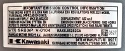 Kawasaki FX751V-S00S 751cc 1-1/8" x 4-9/32" 24.5hp Standard Engine w/ Canister Air Filter - KAW FX751V-NS00S