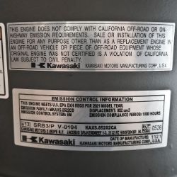 Kawasaki FX850V-S12S 850cc 1-1/8" x 4-9/32" 27hp Engine w/ Canister Air Filter - KAW FX850V-KS12S