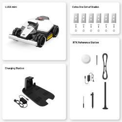 Mammotion LUBA Mini 1500H AWD. Robot Lawn Mower w/ Removable Battery, 0.45 Acre Mowing Capacity, 2.2-4.0" Adjustable Cutting Height, & 80% Slope - MAM 1500H