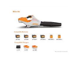 STIHL BGA 86 SET 459 CFM Battery-Powered Handheld Leaf Blower Kit w/ AP 300 S Battery and AL 301 Charger - STI BGA 86 SET