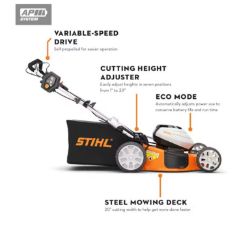 STIHL RMA 510 V K P Self Propelled Mower w/ (2) AP 300 S Batteries & AL 301 Charger 