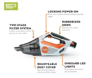 STIHL SEA 20 P Handheld Battery Vacuum w/ (2) AS2 Batteries & AL1 Charger 