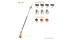 STIHL HTA 65 12 36V 12" Battery-Powered Pole Pruner w/7+ ft. Telescoping Shaft - STI HTA 65 12