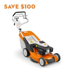 STIHL RM 655 YS 21" Gas-Powered Walk Behind Self-Propelled Hydrostatic Gearbox Lawn Mower w/ Bagger & Blade Brake Clutch - STI RM 655 YS