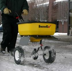 SnowEx SP-85SS 160lb Capacity Heavy-Duty Broadcast Spreader with Stainless Steel Frame - TRY SP-85SS