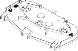 Worldlawn 632090 60" Diamondback Deck Assembly w/ Decals 