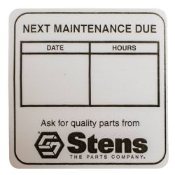 Stens 051-141 2" W X 2" L Maintenance Reminder Labels - STE 051-141