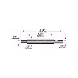Rotary 1252 5-1/2" x 3/8" x 3/8" Edger Shaft 