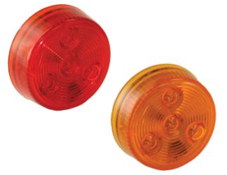 Buyers Products 5622254 2" Round Amber 4 LED Marker/Clearance Light 