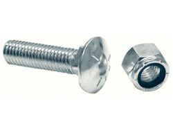 Buyers Products 1301350 Carriage Bolts. 1/2" x 2" Grade 5 w/ Locknut 