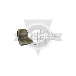 Rotary 13344 18" Black High Back Seat 