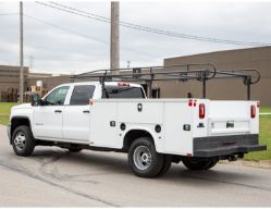 Buyers Products 1501250 Heavy Duty Black Steel Pickup Ladder Rack - (13.5" x 66" x 21-30") - BUY 1501250
