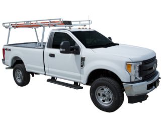 Buyers Products 1501410 Black Powder Coat Aluminum Full Size Ladder Rack - (11.5 x 76-3/8" x 35") 