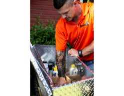 Buyers Products 1701380 14.5" X 34/20.7" X 15" Diamond Tread Aluminum Trailer Tongue Box - BUY 1701380