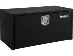 Buyers Products 1702100 18" x 18" x 24" Black Steel Underbody Drop Door Toolbox with Rotary Paddle Latch - BUY 1702100