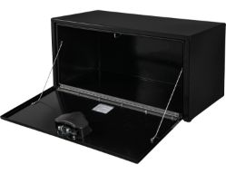 Buyers Products 1702100 18" x 18" x 24" Black Steel Underbody Drop Door Toolbox with Rotary Paddle Latch - BUY 1702100