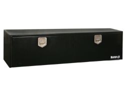 Buyers Products 1702110 18" x 18" x 48" Black Steel Underbody Drop Door Toolbox with 2 Rotary Paddle Latches - BUY 1702110