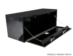 Buyers Products 1703103 14" x 16" x 30" Black Steel Underbody Drop Door Toolbox with Rotary Paddle Latch - BUY 1703103