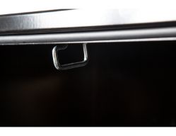Buyers Products 1703150 14" x 12" x 24" Black Steel Underbody Drop Door Toolbox with Rotary Paddle Latch - BUY 1703150