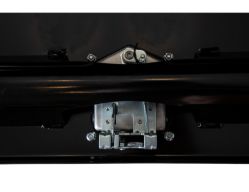 Buyers Products 1703103 14" x 16" x 30" Black Steel Underbody Drop Door Toolbox with Rotary Paddle Latch - BUY 1703103