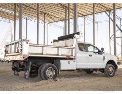 Buyers Products 1703205 14" x 16" x 36" White Steel Underbody Drop Door Toolbox with Rotary Paddle Latch - BUY 1703205
