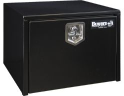 Buyers Products 1703300 14" x 16" x 24" Black Steel Underbody Drop Door Toolbox with T-Handle Latch - BUY 1703300