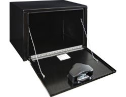 Buyers Products 1702300 18" x 18" x 24" Black Steel Underbody Drop Door Toolbox with T-Handle Latch - BUY 1702300