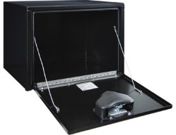 Buyers Products 1702300 18" x 18" x 24" Black Steel Underbody Drop Door Toolbox with T-Handle Latch - BUY 1702300