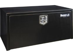Buyers Products 1703312 15" x 10" x 24" Black Steel Underbody Drop Door Toolbox with T-Handle Latch - BUY 1703312