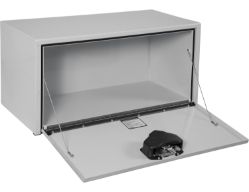 Buyers Products 1702405 18" x 18" x 36" White Steel Underbody Drop Door Toolbox with T-Handle Latch - BUY 1702405