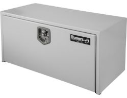 Buyers Products 1702405 18" x 18" x 36" White Steel Underbody Drop Door Toolbox with T-Handle Latch - BUY 1702405