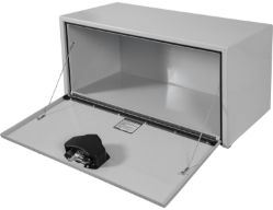 Buyers Products 1702405 18" x 18" x 36" White Steel Underbody Drop Door Toolbox with T-Handle Latch - BUY 1702405