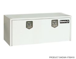Buyers Products 1704405 24" x 24" x 36" White Steel Underbody Drop Door Toolbox with T-Handle Latch - BUY 1704405