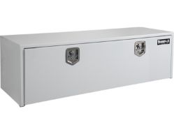 Buyers Products 1702415 18" x 18" x 60" White Steel Underbody Drop Door Toolbox with 2 T-Handle Latches - BUY 1702415