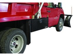 Buyers Products 1702505 18" x 18" x 36" Black Steel Underbody Aluminum Drop Door Toolbox with Die-Cast T-Handle Compression Latch - BUY 1702505
