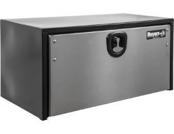 Buyers Products 1702703 18" x 18" x 30" Black Steel Underbody Toolbox with Stainless Steel Door - BUY 1702703