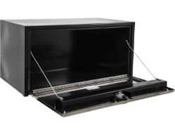 Buyers Products 1702703 18" x 18" x 30" Black Steel Underbody Toolbox with Stainless Steel Door - BUY 1702703