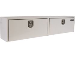 Buyers Products 1702850 16" x 13" x 88" White Steel Topside Toolbox with T-Handle Latch - BUY 1702850