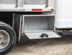 Buyers Products 1702910 18" x 18" x 48" Primered Steel Underbody Drop Door Toolbox with 2 T-Handle Latches - BUY 1702910