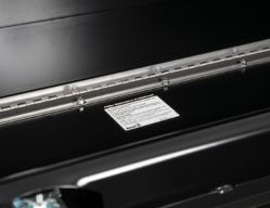 Buyers Products 1702960 16" x 13" x 96" Black Steel Topside Toolbox with 2 T-Handle Latches - BUY 1702960
