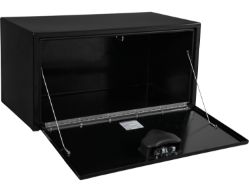 Buyers Products 1703103 14" x 16" x 30" Black Steel Underbody Drop Door Toolbox with Rotary Paddle Latch - BUY 1703103