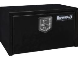 Buyers Products 1703300 14" x 16" x 24" Black Steel Underbody Drop Door Toolbox with T-Handle Latch - BUY 1703300