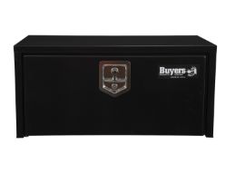 Buyers Products 1703304 14" x 16" x 30" Black Steel Underbody Truck Box with T-Latch and Shelf - BUY 1703304
