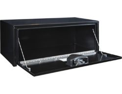 Buyers Products 1703305 14" x 16" x 36" Black Steel Underbody Drop Door Toolbox with T-Handle Latch - BUY 1703305